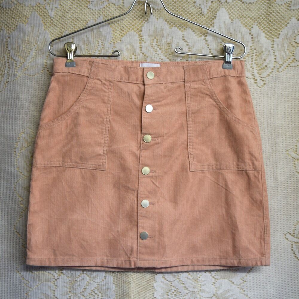 PLACE Girls Teens Size Youth 14 Ballet Pink Corduroy Skirt 100% Cotton Elastic